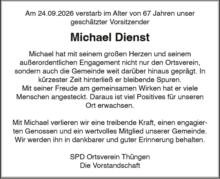 Abschied von Michael Dienst